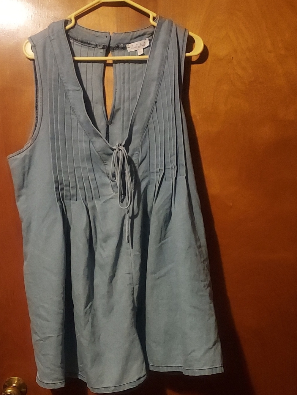 PLUS CHAMBRAY ROMPER WITH PINTUCKS